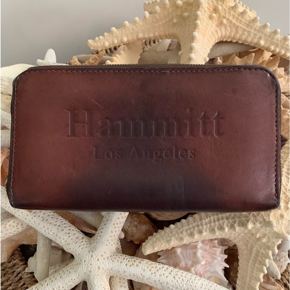 Hammitt Handbags - HAMMITT ZIPPER CLUTCH -loved and well aged… Still smells NEW! small repair.